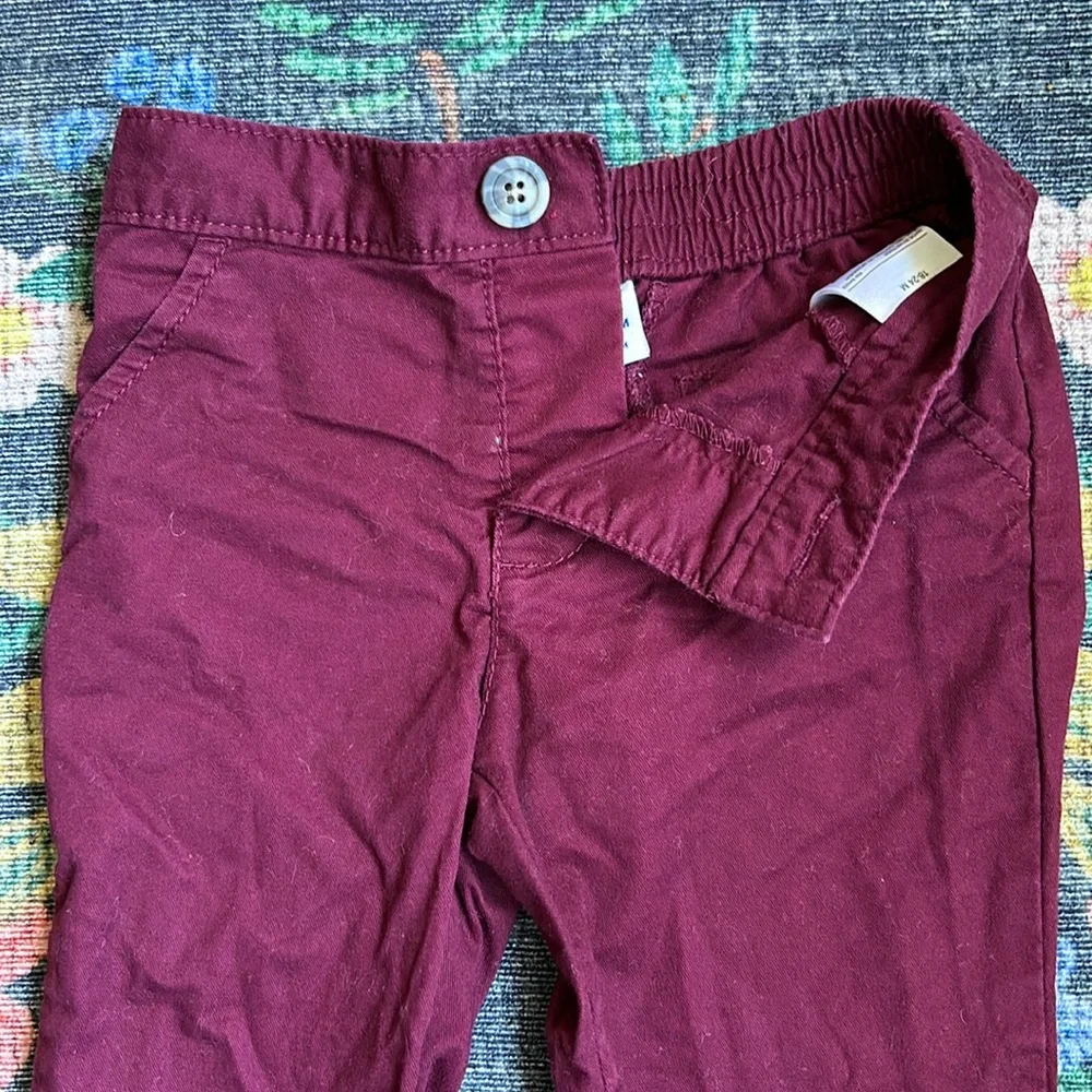 Old Navy Toddler Burgundy Stretch Chinos, Size 18-24 Months